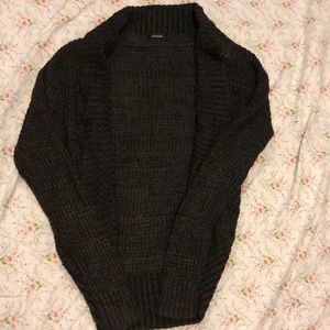 Charcoal circle knit sweater.